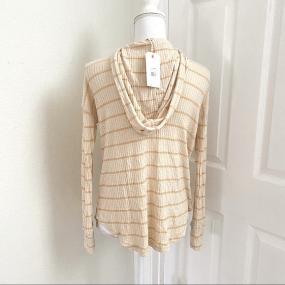 Billabong Lounge Around Waffle Knit Cream Hoodie - Picture 6 of 9